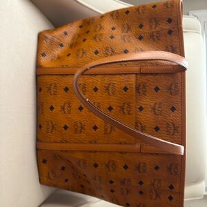 MCM Cognac Visetos Tote Bag